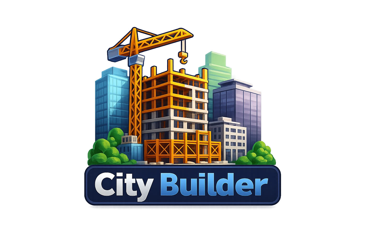 City Builder — merge chains and isometric skyline